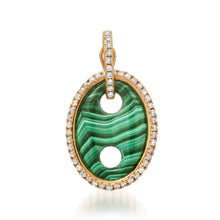 Malachite & Diamond Mariner Charm Pendant