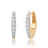Small Retro Chubby Diamond Hoop Earrings