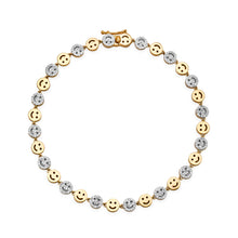 Glitzy Diamond & Gold Smiley Bracelet