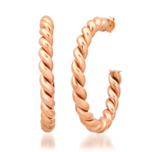 Braided Beauty Gold Hoop Earrings