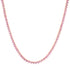 Pretty Three Prong Pink Sapphire Tennis Necklace