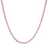 Pretty Three Prong Pink Sapphire Tennis Necklace