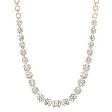 Graduated Illusion Octagonal Diamond Tennis Necklace