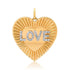Diamond Fluted Love Heart Charm