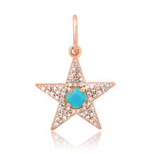 Stunning Gemstone & Diamond Star Charm Pendant