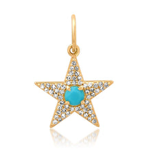 Stunning Gemstone & Diamond Star Charm Pendant