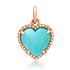 Chubby Turquoise & Diamond Heart Charm