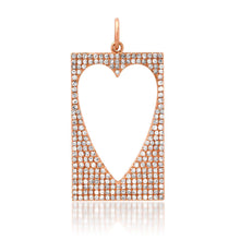 Picture This Framed Diamond Heart Cut Out Charm Pendant