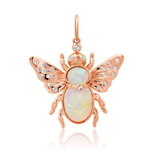 Take Flight Luminescent Gemstone & Diamond June Bug Charm Pendant