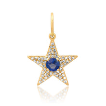 Stunning Gemstone & Diamond Star Charm Pendant