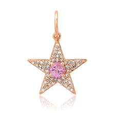 Stunning Gemstone & Diamond Star Charm Pendant