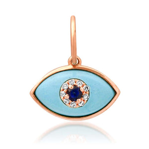 All Seeing Turquoise Evil Eye Charm Pendant