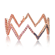 Zig Zag Ruby & Mixed Sapphire Bracelet