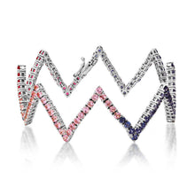 Zig Zag Ruby & Mixed Sapphire Bracelet