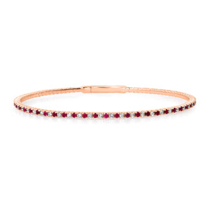 Ruby & Diamond Eternity Flex Bracelet