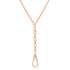 Sleek & Solid Lariat Chain Necklace with Drop Clip Enhancer