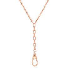 Sleek & Solid Lariat Chain Necklace with Drop Clip Enhancer