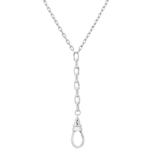 Sleek & Solid Lariat Chain Necklace with Drop Clip Enhancer