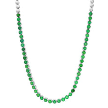 Juicy Emerald Rounds Tennis Necklace