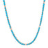 Turquoise Tennis Necklace with Diamond Accents