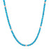 Turquoise Tennis Necklace with Diamond Accents