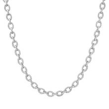 Diamond Oval Small Link Chain Necklace