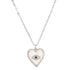 Diamond & Blue Sapphire Evil Eye Heart Necklace