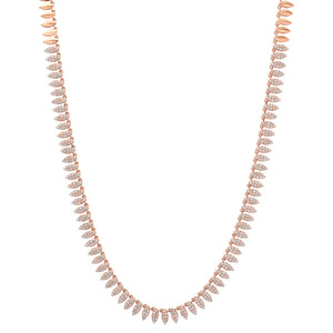 Drops of Diamond Pave Marquise Tennis Necklace