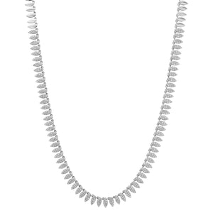 Drops of Diamond Pave Marquise Tennis Necklace