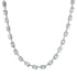 Segmented Bezel Set Blue Topaz Necklace