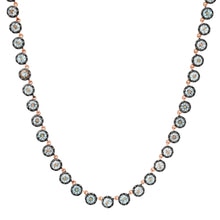 Vibrant Topaz or Citrine Rounds Necklace with Rhodium