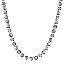 Vibrant Topaz or Citrine Rounds Necklace with Rhodium