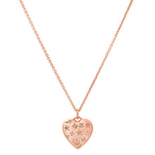 Starry Speckled Heart Necklace