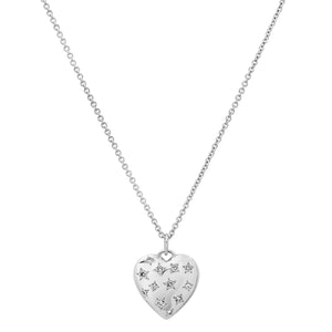 Starry Speckled Heart Necklace