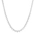 Three Prong Graduated Trio Diamond Tennis Necklace