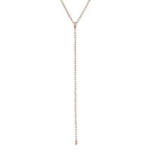 Three Prong Diamond Tennis Necklace with Detachable Lariat