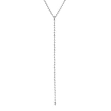 Three Prong Diamond Tennis Necklace with Detachable Lariat