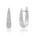 Elongated Diamond Pave Huggie Hoop Earrings