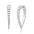 Sharp Graduated Diamond Huggie Earrings