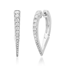 Sharp Graduated Diamond Huggie Earrings