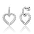 You're Twisting My Heart Diamond & Gold Heart Drop Earrings