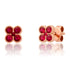 Fresh Ruby Bezel Set Stud Earrings