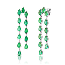 Eternal Pear Shaped Emerald Drop Earrings