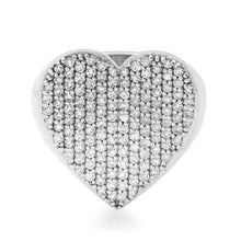 Inverted In Love Pave Diamond Heart Signet Ring