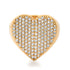 Inverted In Love Pave Diamond Heart Signet Ring