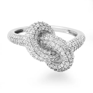 Tied the Knot Pave Diamond Ring