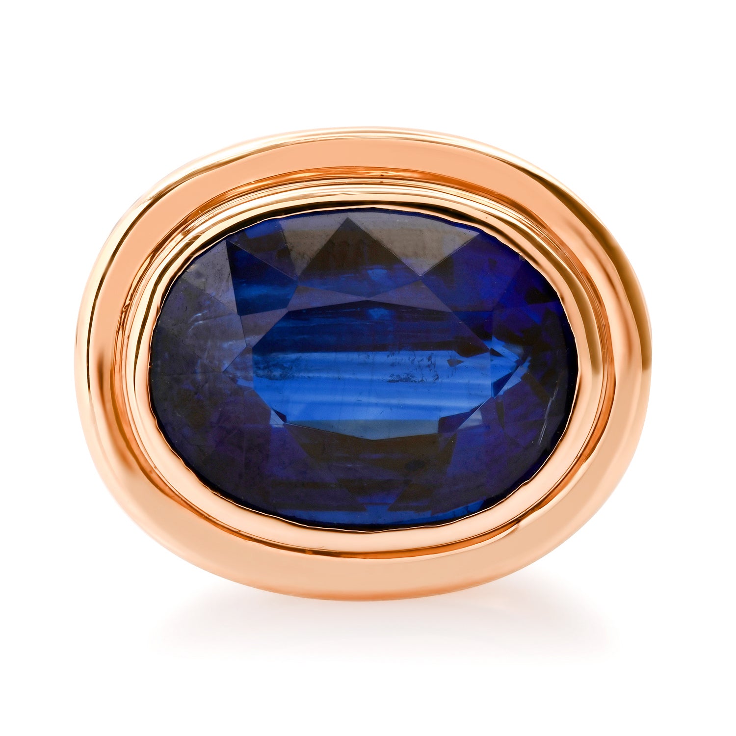 Oval Bezel Set Kyanite Statement Ring