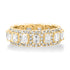 Emerald Cut Diamond Eternity Band with Pave Frame