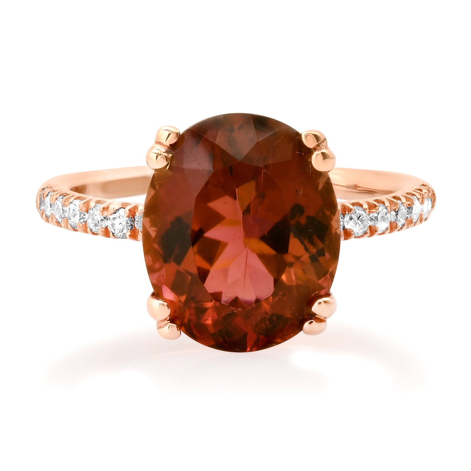 Oval Tourmaline & Diamond Statement Ring