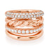 Piece of Everything Twisted Diamond Pave Stacking Statement Ring